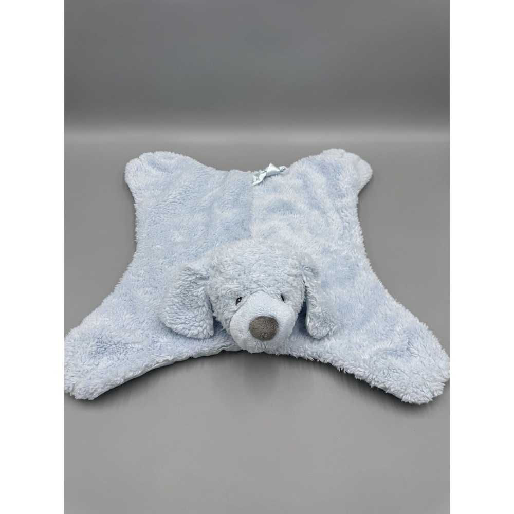 Gund Comfy Cozy Puppy Fluffey Blue Plush Dog Baby security Blanket Lovey 4040401